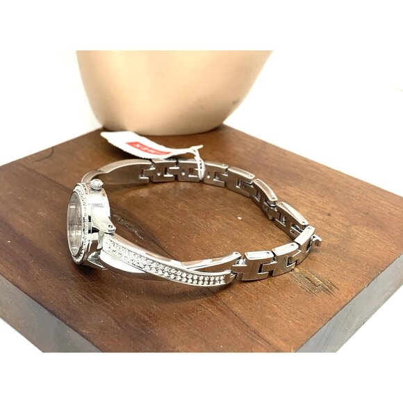 Timex Women's Watch TW2T58000 Quartz Gemmed Silver Dial Stainless Steel 23mm - Picture 9 of 14